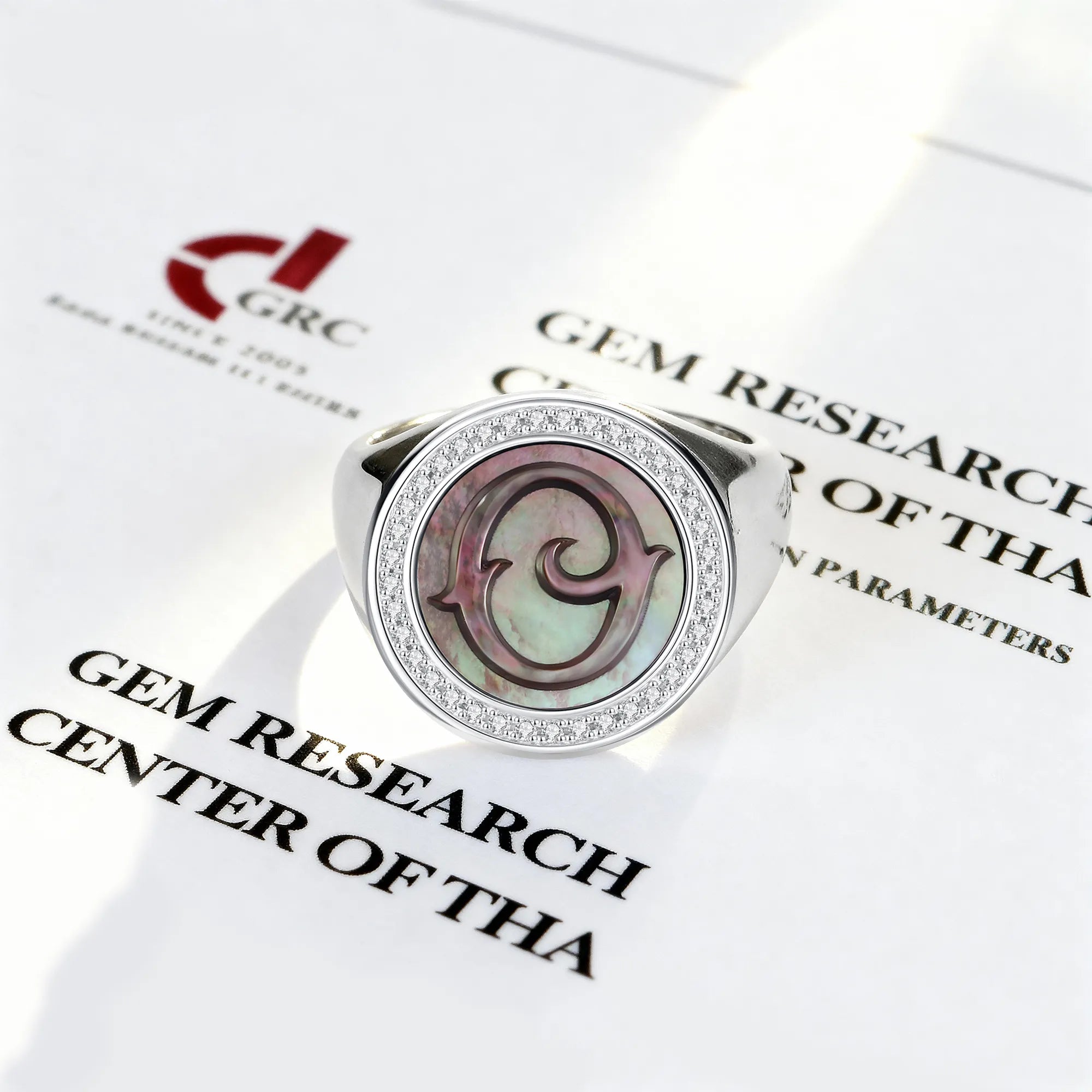 Custom Vintage Signet Alphabet Ring丨Initial O