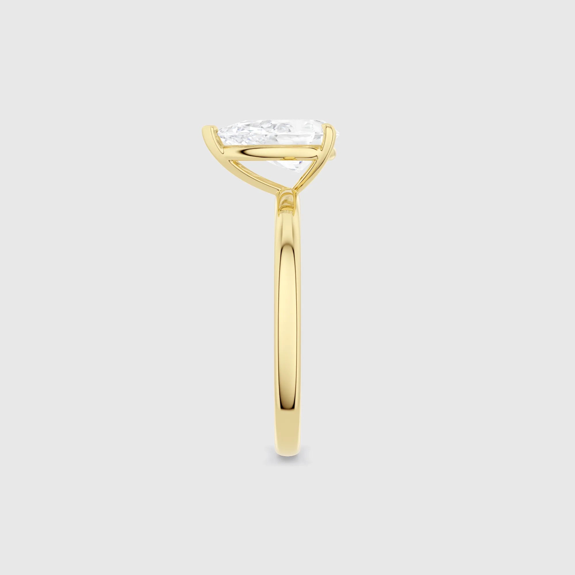 Pear-Shaped Lab-Grown Diamond Solitaire Engagement Ring