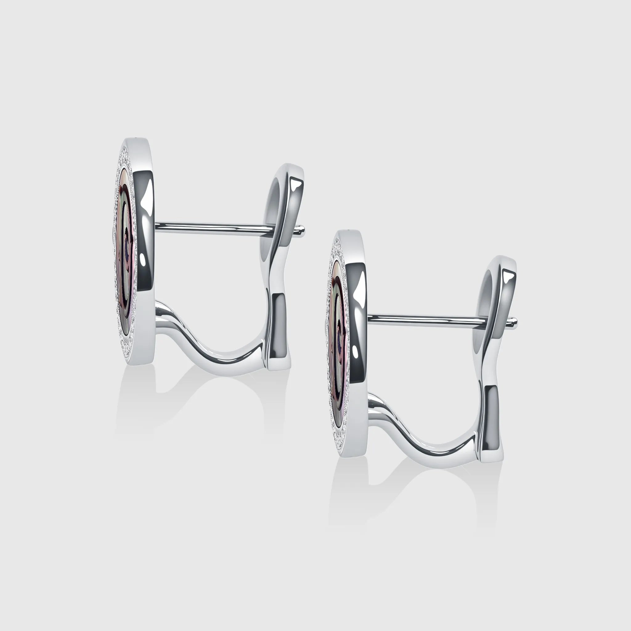 Initial A Stud Earring – Silver & Mother of Pearl