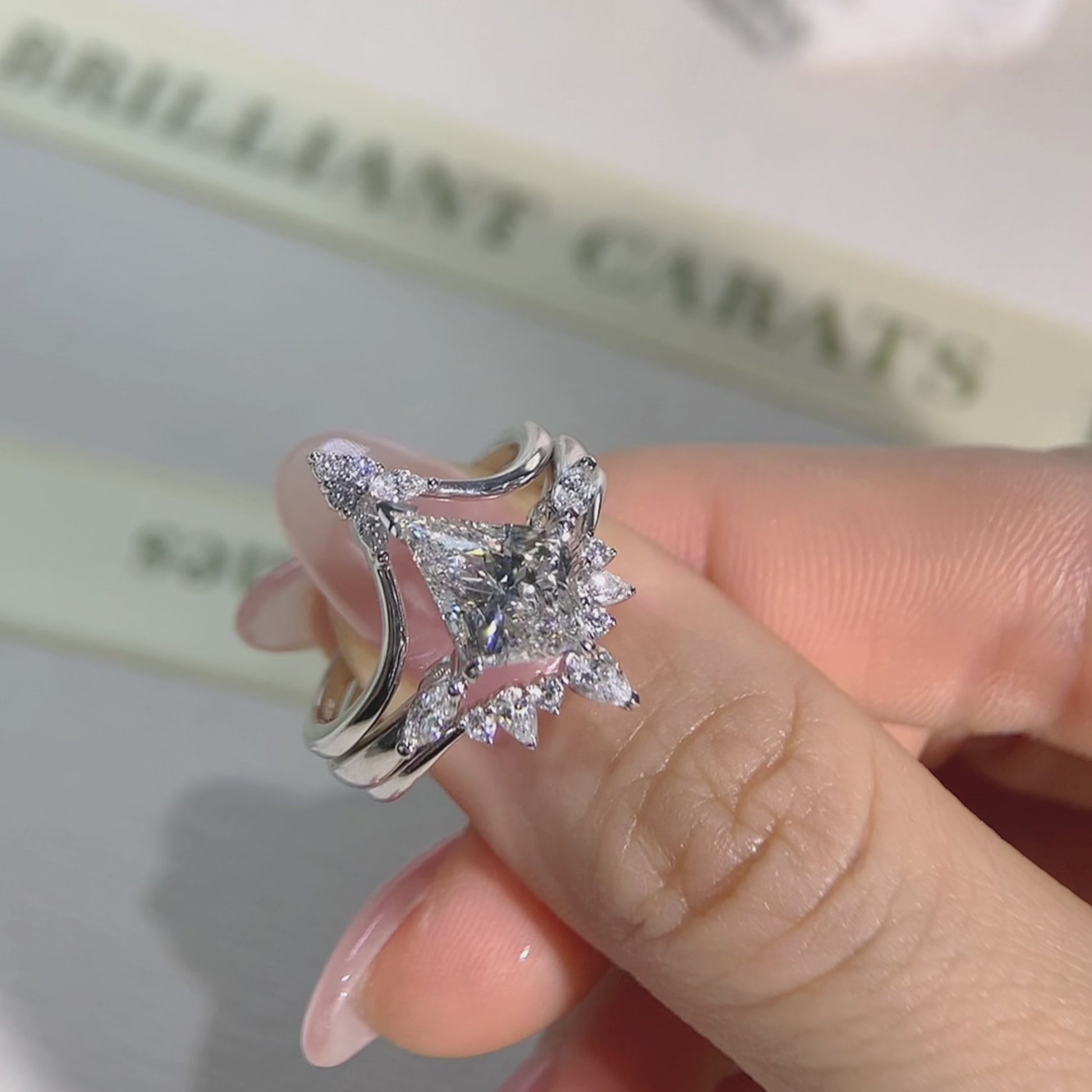 kite diamond ring set 3 pieces
