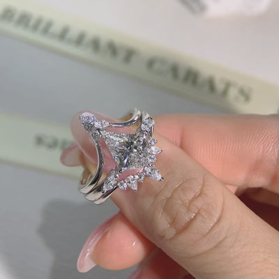 kite diamond ring set 3 pieces