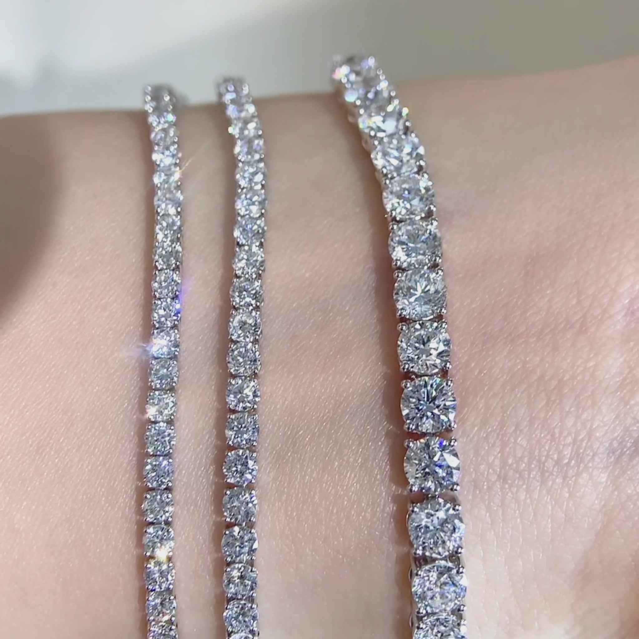 white diamond tennis bracelets