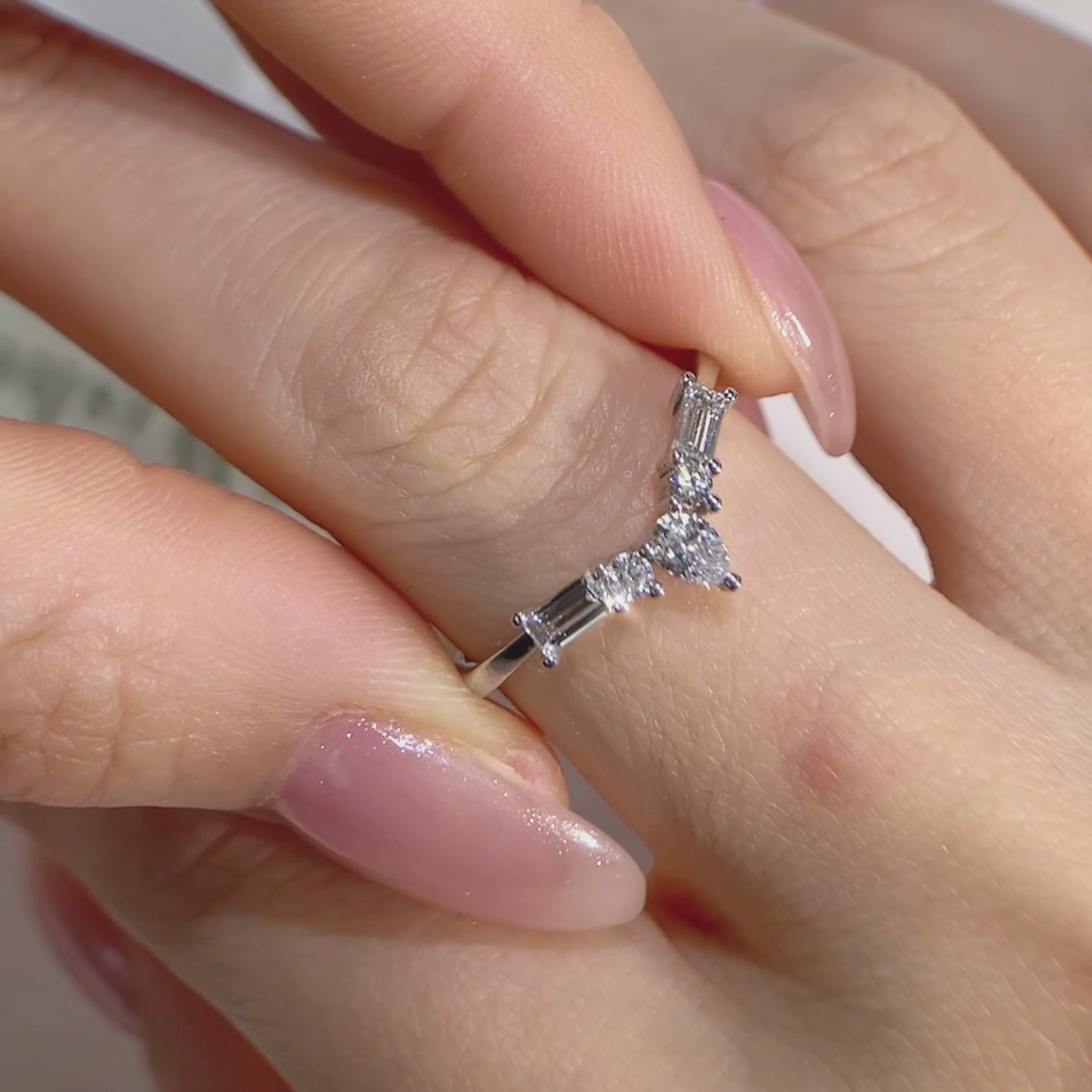 NEXUS Kite Cut Lab Diamond Timeless Symphony Bridal Set 3PCs