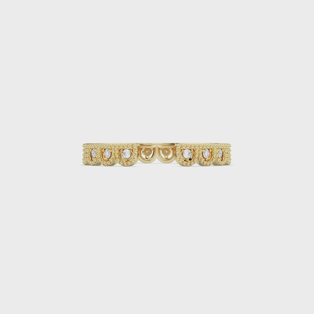 Bague minimaliste avec diamants en forme de poire et de rond