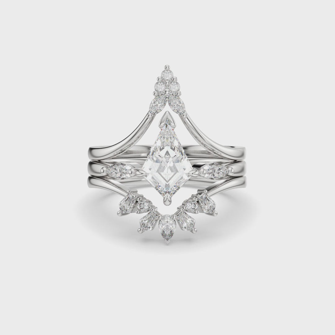 NEXUS Kite Cut Lab Diamond Eternal Radiance Bridal Set 3PCs