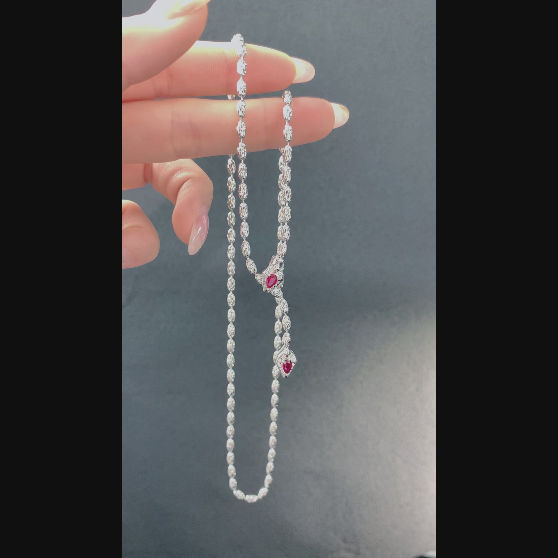 gemstones snake necklace 