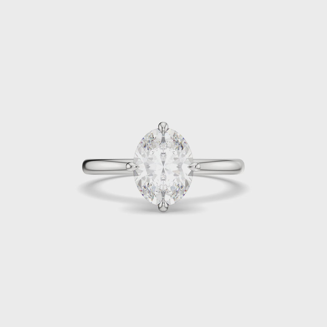 Oval Lab-Grown Diamond Solitaire Engagement Ring